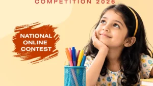 Registration poster for the Prizdale Hindi handwriting competition 2026, open to students in India and abroad, Classes I to XII.